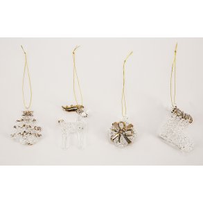 Juletrspynt: 1 st; glas gave, rensdyr, juletr, julesok