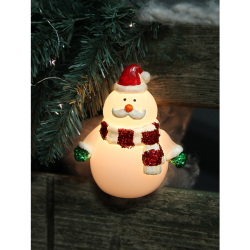 Snemand med LED lys og timer