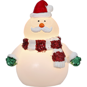 Snemand med LED lys og timer