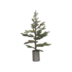 Grantr med kogler i zink potte