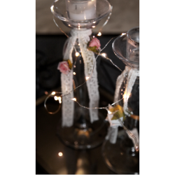 String slv lyskde 12 LED lys og batteri