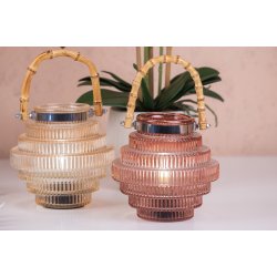 Lanterne med hndtag og LED lys med 6 timers tmer