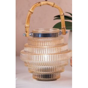 Lanterne med hndtag og LED lys med 6 timers tmer