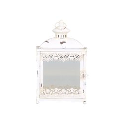 Lanterne m. decor H32/L20/B13 cm antique creme