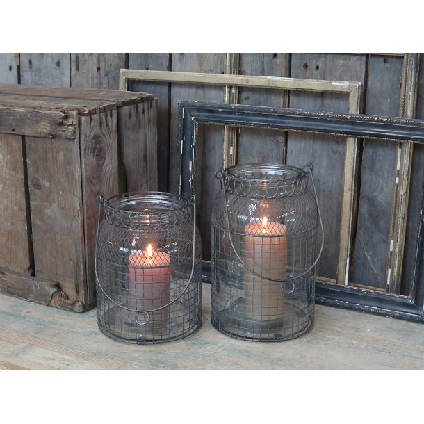 Lanterne/Hurricane m. fil de fer