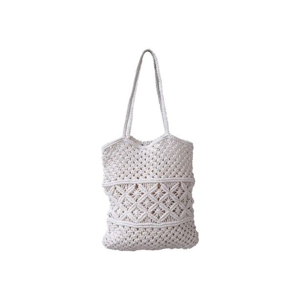 Net hklet str. H43/L38 cm creme hvid