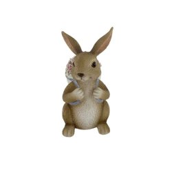 Pskehare med rygsk og blomster