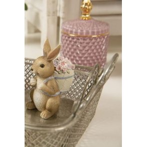 P�skehare med rygs�k og blomster