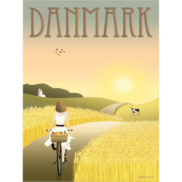 DANMARK Markerne - plakat 30 x 40 cm og 50 x 70 cm Plakat str. 50 x 70 cm