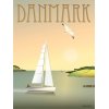 DANMARK Sejlbden plakat 30 x 40 cm 