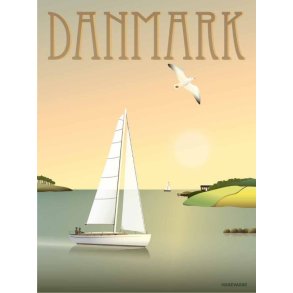 DANMARK Sejlb�den plakat 30 x 40 cm 