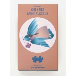 Girl &amp; Bird - mini puzzle 42 brikker